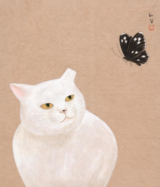 猫咪 绘画 韩国画师HYE JIN作品