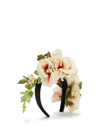 Hollyhock faux-flower headband | Philippa Craddock 