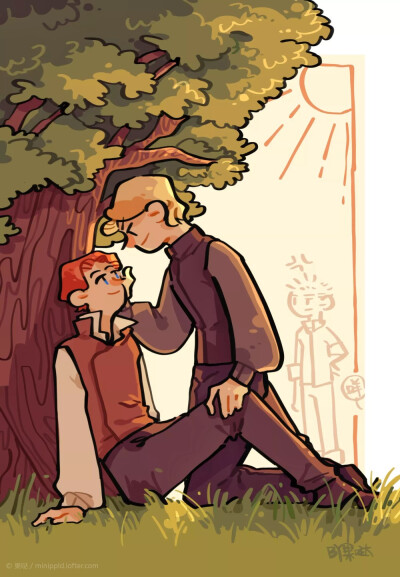 【ggad/神奇动物在哪里】咯咯阿邓真美妙(›´ω`‹ )
图源来自lofter，仅供欣赏不可用于自用商用