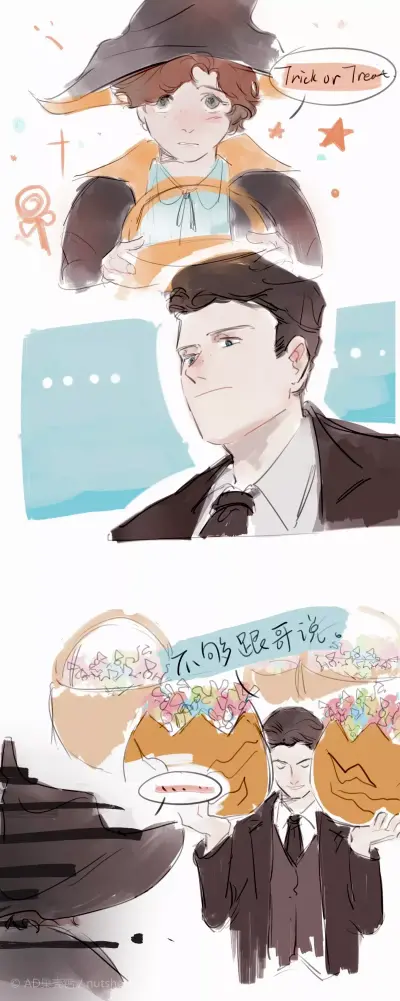 【ggad/神奇动物在哪里】咯咯阿邓真美妙(›´ω`‹ )
图源来自lofter，仅供欣赏不可用于自用商用