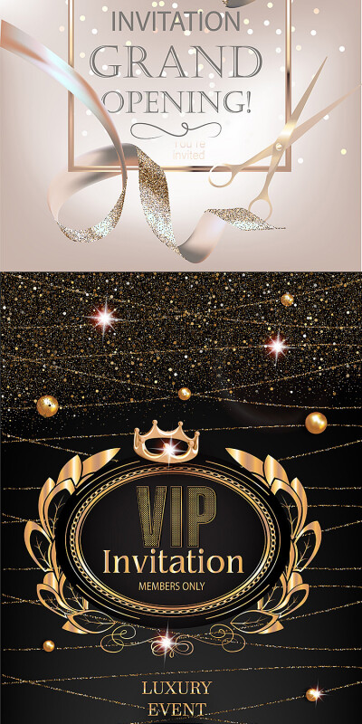 高档黑金奢华大气会员皇冠贵宾VIP美容俱乐部设计素材模板S327