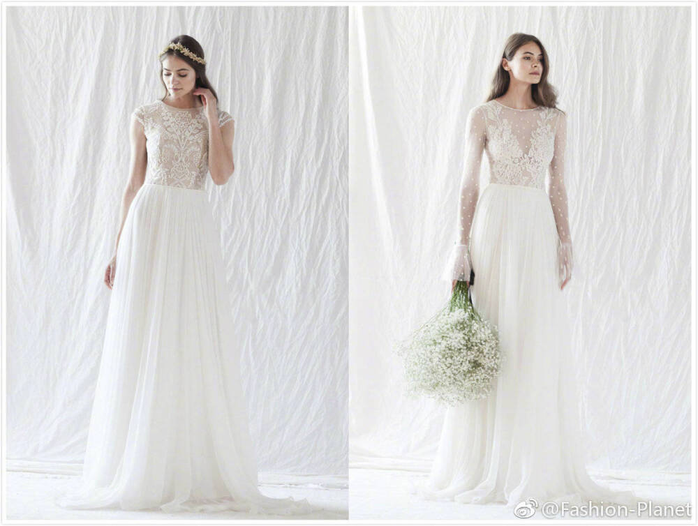 Divine Atelier Bridal 2019 | 复古优雅和波西米亚的美丽结合。精致的花边、柔软的轮廓和轻盈的飘逸感，清新脱俗也不失浪漫。 ???