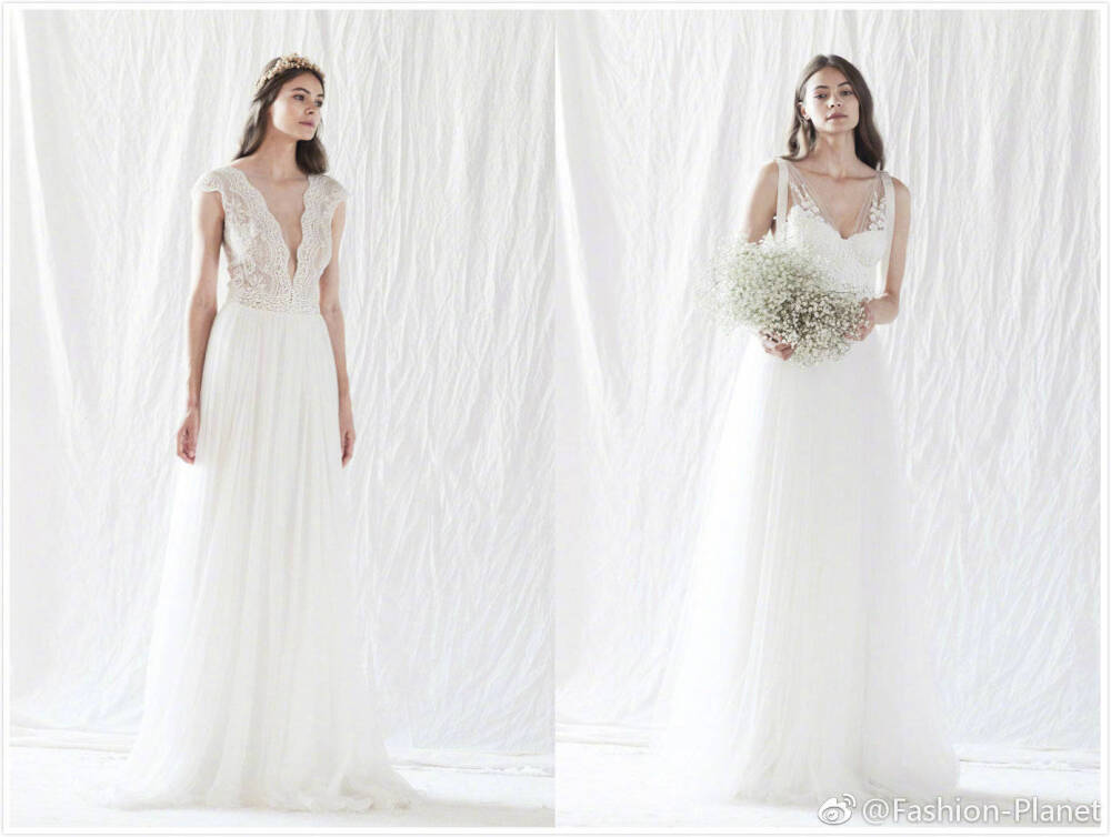 Divine Atelier Bridal 2019 | 复古优雅和波西米亚的美丽结合。精致的花边、柔软的轮廓和轻盈的飘逸感，清新脱俗也不失浪漫。 ​​​