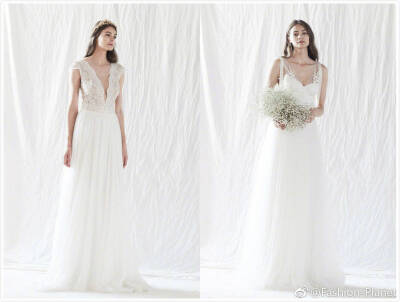 Divine Atelier Bridal 2019 | 复古优雅和波西米亚的美丽结合。精致的花边、柔软的轮廓和轻盈的飘逸感，清新脱俗也不失浪漫。 ​​​