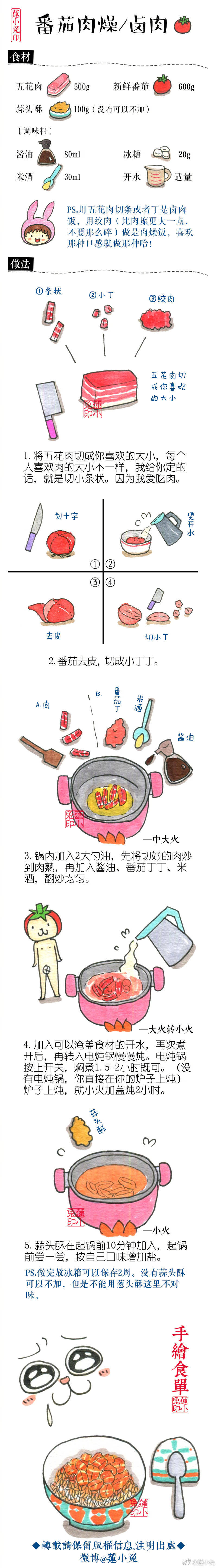 【便当菜②】照烧猪猪盖饭 超下饭の香菇肉酱烧芋子 番茄午餐肉盖饭 泡菜五花菇菇 茄茄肉末盖浇面 沙茶肉肉拌面 糖醋肉盖浇饭 照烧鸡腿。
◆便当菜①：超下饭の梅菜干红烧肉 番茄卤肉（肉燥） 好吃不正宗の卤肉饭 红烧牛腩 红烧肉 懒人番茄炖牛腩 懒人咖喱鸡鸡 萝卜牛腩煲 可乐土豆炖牛肉。