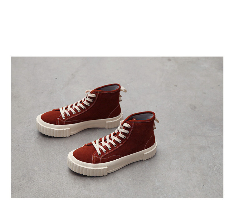 多嘴STUDIO 18年S/A 轮胎厚底板鞋百搭情侣鞋高帮帆布鞋子男潮鞋