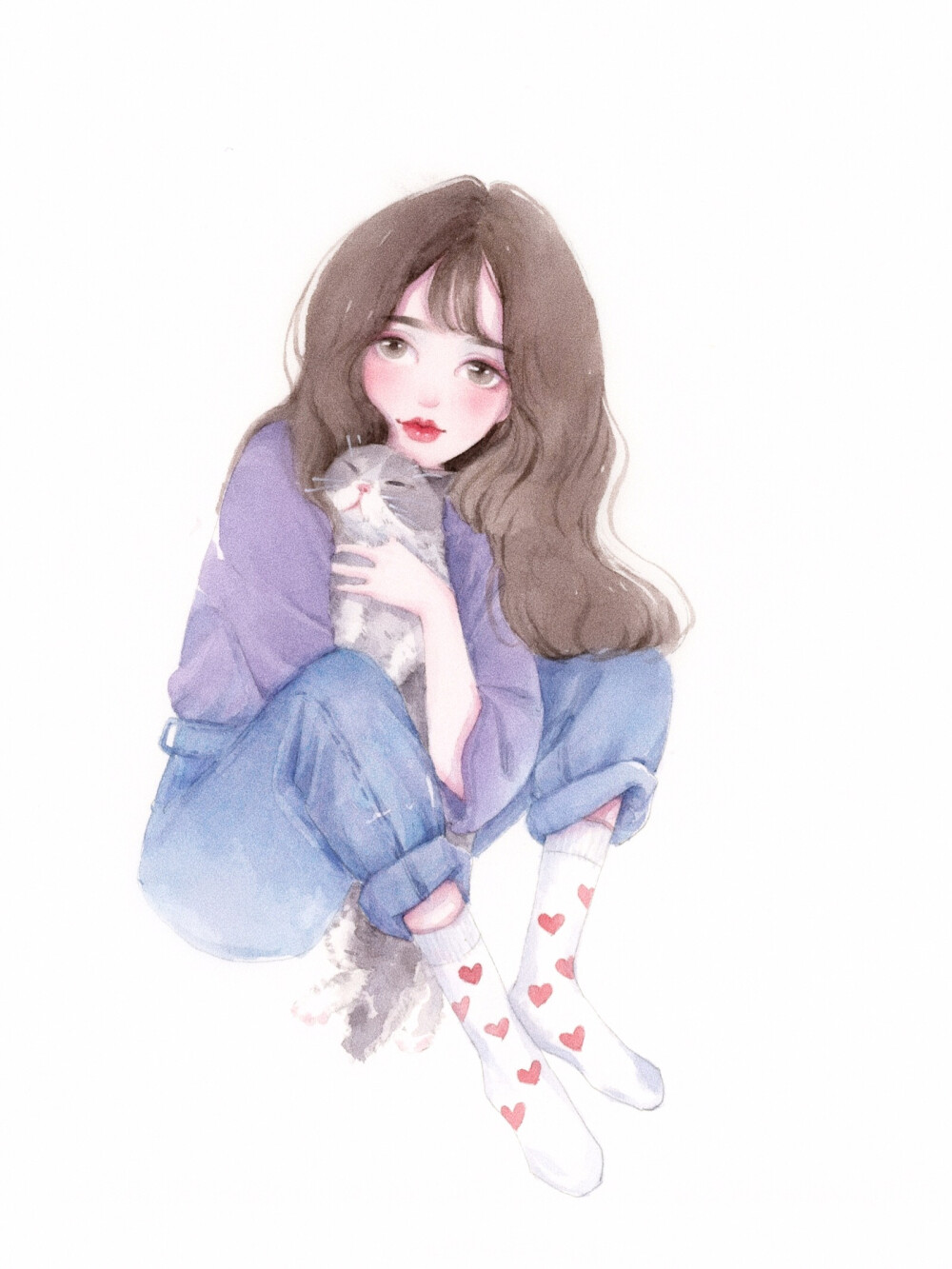 可爱的小姐姐头像(｡•̀ᴗ-)✧
水彩画
cr.@王大可vvv