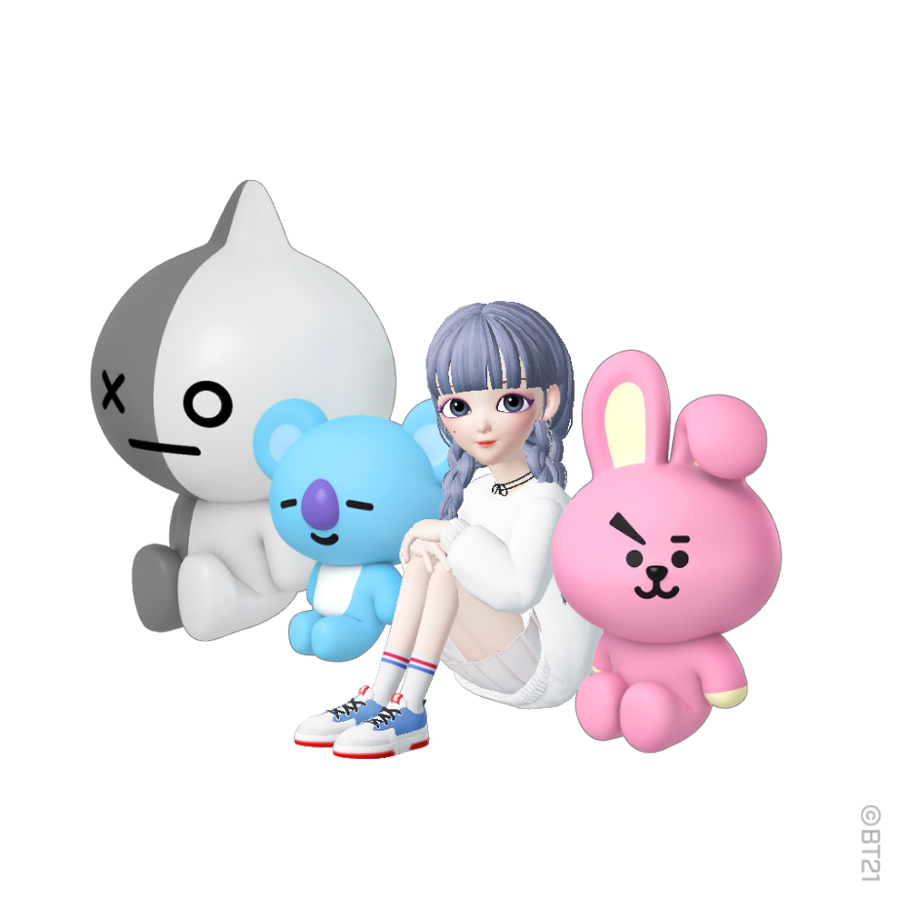 崽崽zepeto免扣人物手账素材可爱b612少女心欢迎来合照比心biu