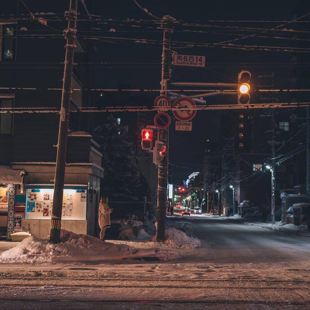 北海道的雪夜