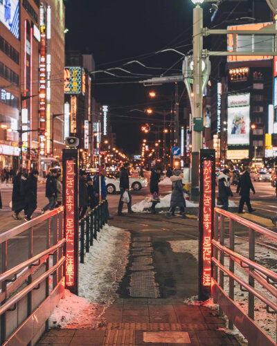 北海道的雪夜