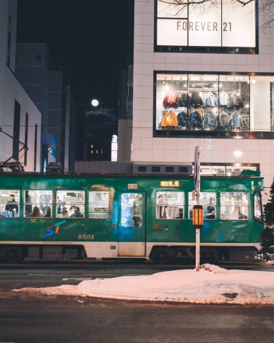 北海道的雪夜