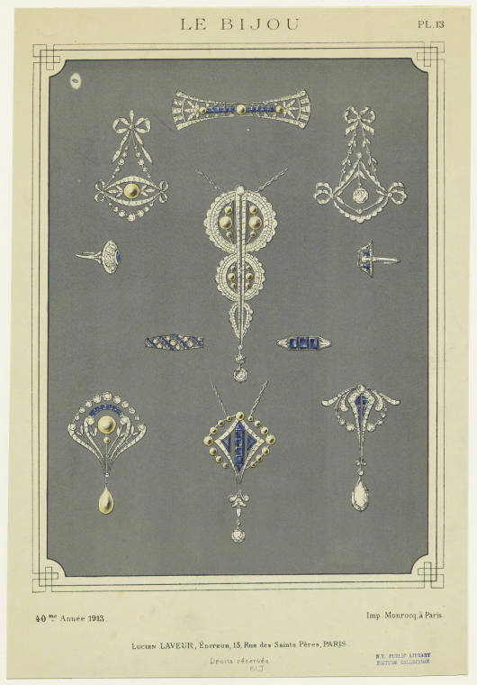 一百年前的珠宝设计图鉴