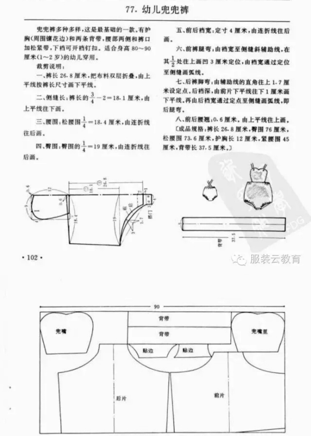 幼儿背心兜兜裤
0-3岁婴幼儿各种服装裁剪图合集
小裁缝学堂