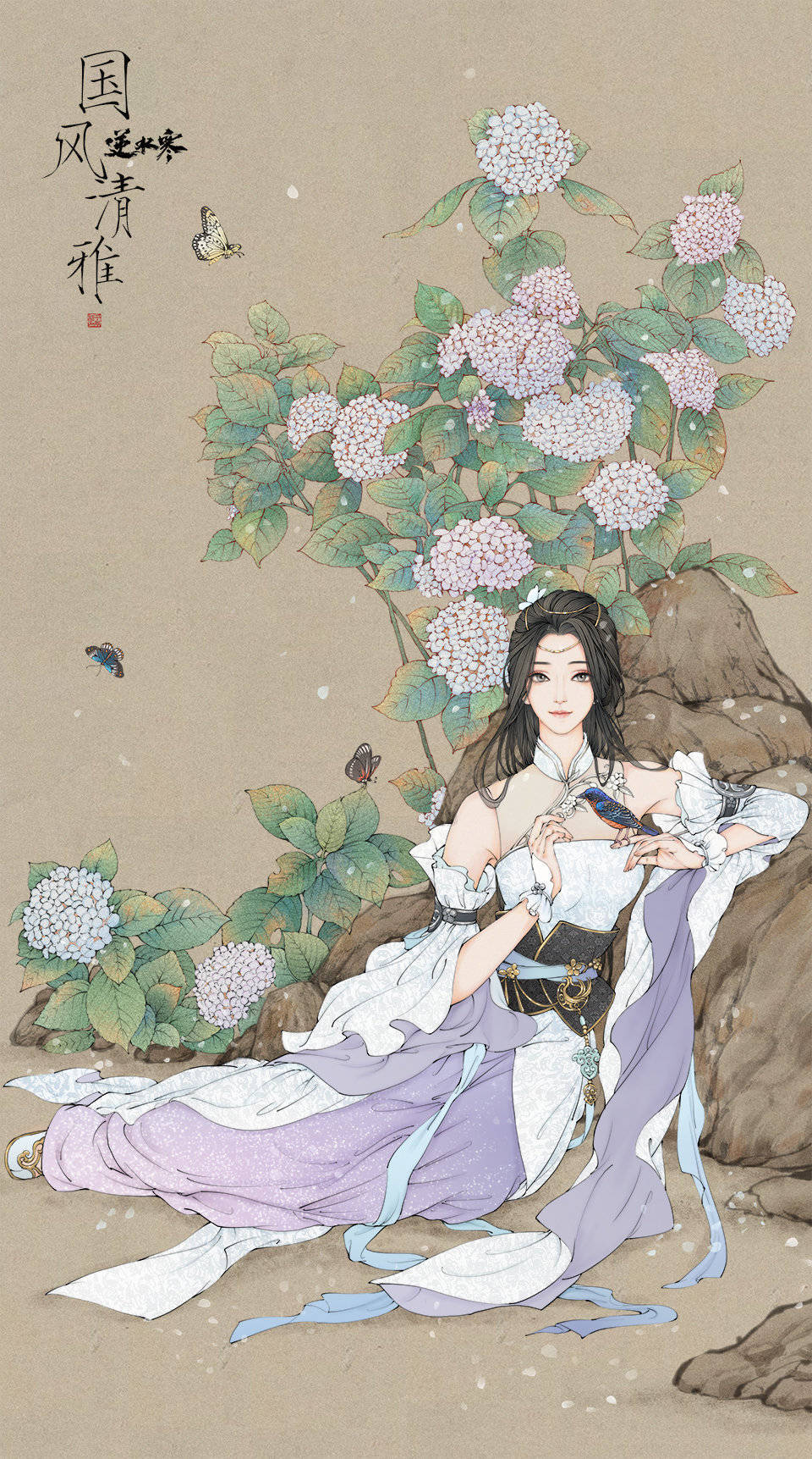 手绘 二次元 清新 唯美 森系 文艺 治愈 动植物 彩铅 水墨 水彩 冷色 暖色