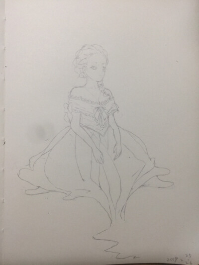 61.熬夜肝线稿 半身