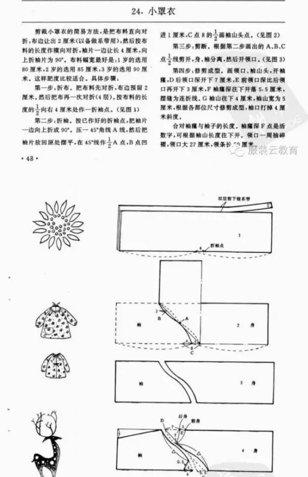 小罩衣
0-3岁婴幼儿各种服装裁剪图合集
小裁缝学堂