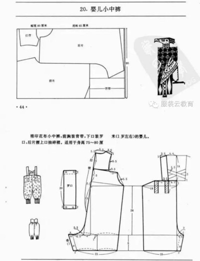 婴儿小中裤
0-3岁婴幼儿各种服装裁剪图合集
小裁缝学堂