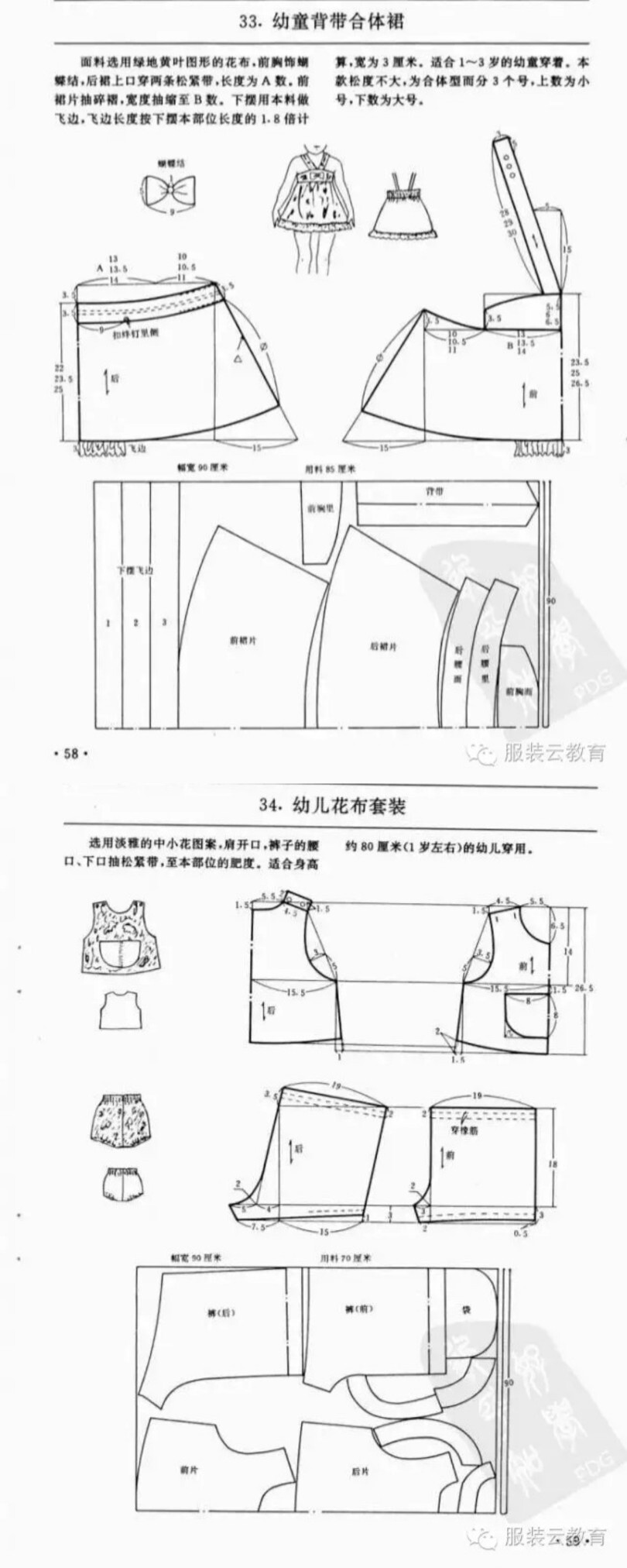 幼儿背带裙
背心短裤套装
0-3岁婴幼儿各种服装裁剪图合集
小裁缝学堂