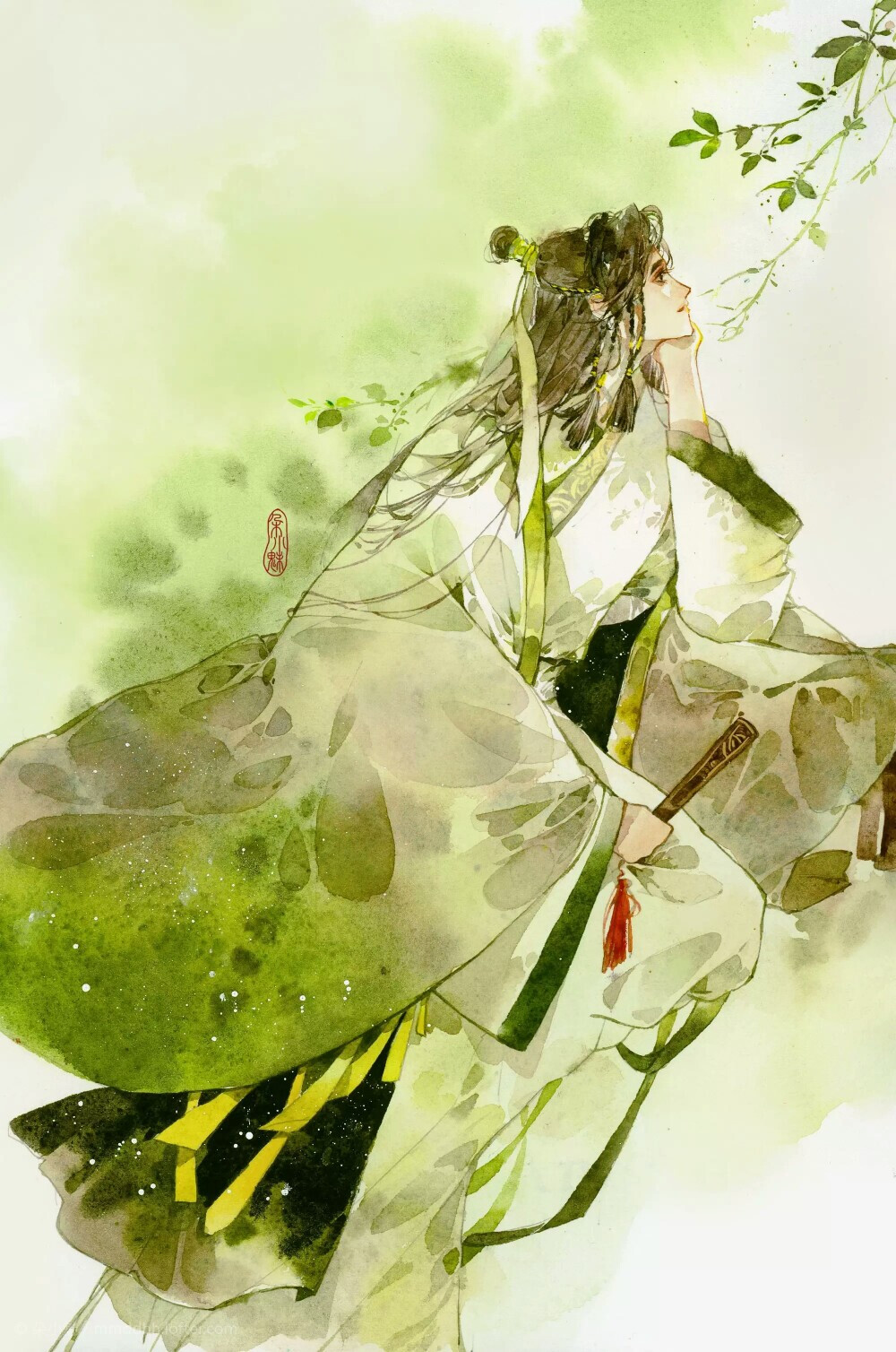 古风水彩绘师朵小魅