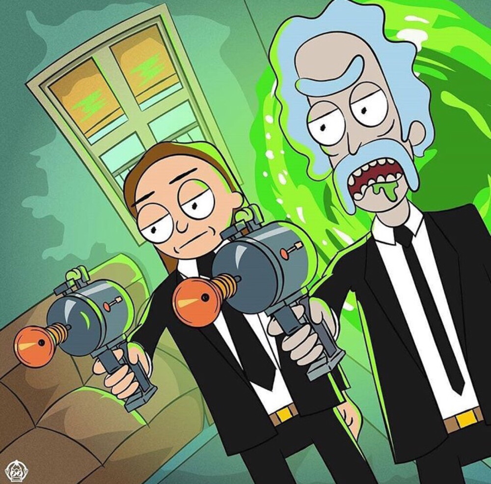 Rick and morty壁纸 背景via: ins justicemercher 侵删