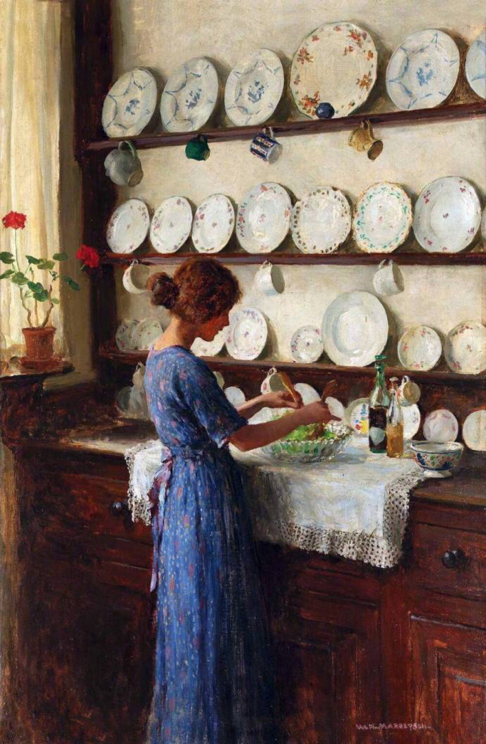 理想的周末状态。图by William Henry Margetson ​。 ​​​