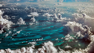 General 1920x1080 Caribbean aerial view clouds water landscape nature
