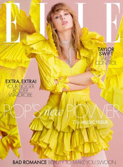 Taylor登上《ELLE》杂志英国版四月刊封面以及内页 图文网易云