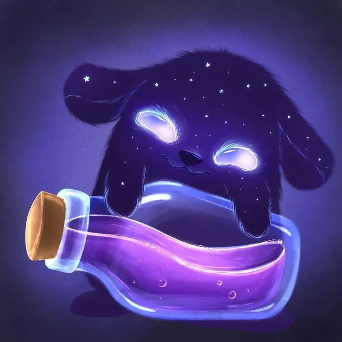 宇宙在我的眼里有太多的神秘，
它浩瀚空间，宛如无边大海，
一直是我们美和信仰的寄托。
而我，做了一个梦，
梦见我乘坐太空飞船，
漫步在宇宙空间。
在空间，
我发现了可爱发光的太空怪物。
生活在神秘太空的他们，
很可爱，充满了神秘感。
把你捧在手上，在黑暗中带来点点星光，
喜欢玩的是星星，卫星，行星和其他太空物体，偶尔他们也会安静下来，看会儿书，oh~也许是我看错了，
他们，有时候会吃点星星和月亮补充星光，玩累了，就伴随着太空的星星和月亮一起入睡~当然，他们还身披星光，忽然间，觉得软萌可爱了呢。不管何时何地，如果你仔细观察夜空，也许你就能看到它们。这是个美丽又奇妙的梦。
—END—
by 斯洛伐克插画师 Zuzana Žiaková