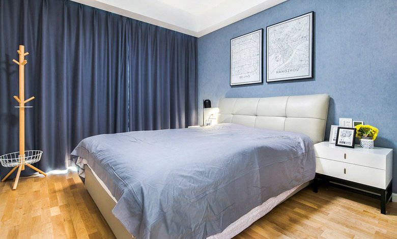 蓝色系简约北欧风装修设计案例，清新自然之家!