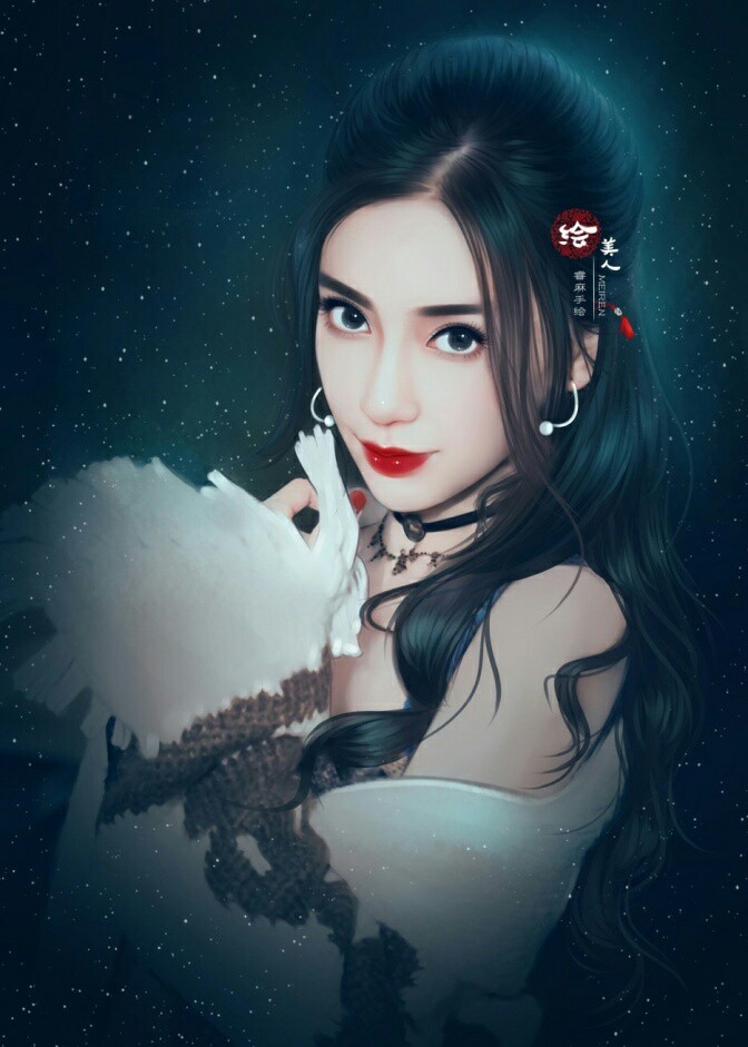 [绘美人睿麻手绘工作室]
❀杨颖❀ [Angelababy]