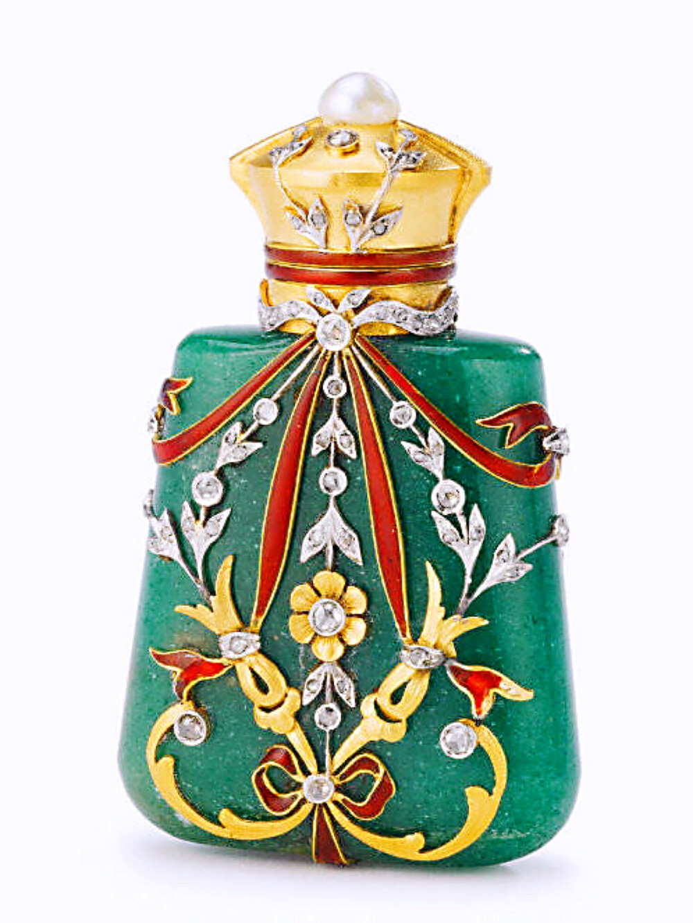十九世纪 黄金/宝石/玛瑙/水晶/珐琅彩香氛瓶