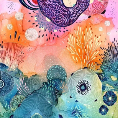 五彩斑斓的海洋世界。