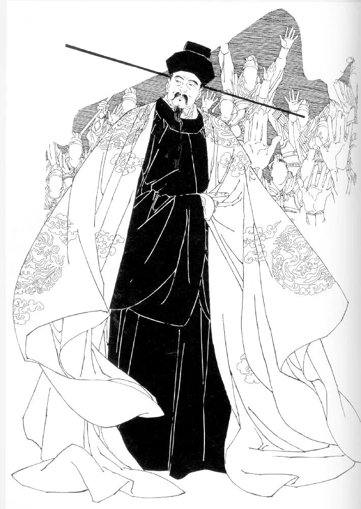 古风人物线稿：皇名月