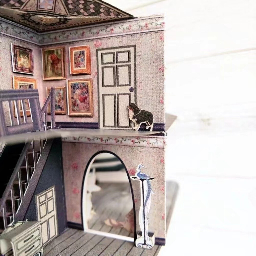 岛国网友3月即将贩售的小书手工作品 “Doll House” ，太精致可爱了叭！！！