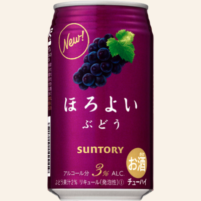  三得利 微醉水果汁酒饮料 SUNTORY 红葡萄