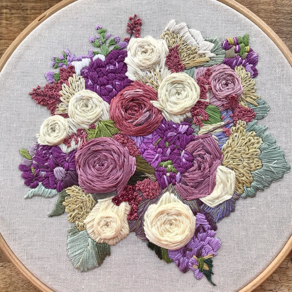 刺繡花束