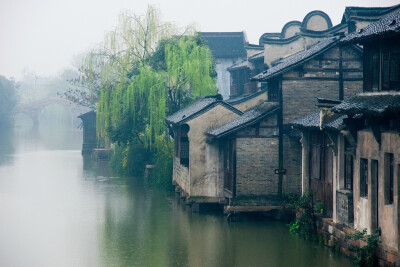 江南阴雨锁清愁，散却红尘亦无念。不如从此相望江湖，不闻，不语。化作江南的一座石桥，静等千年光阴。