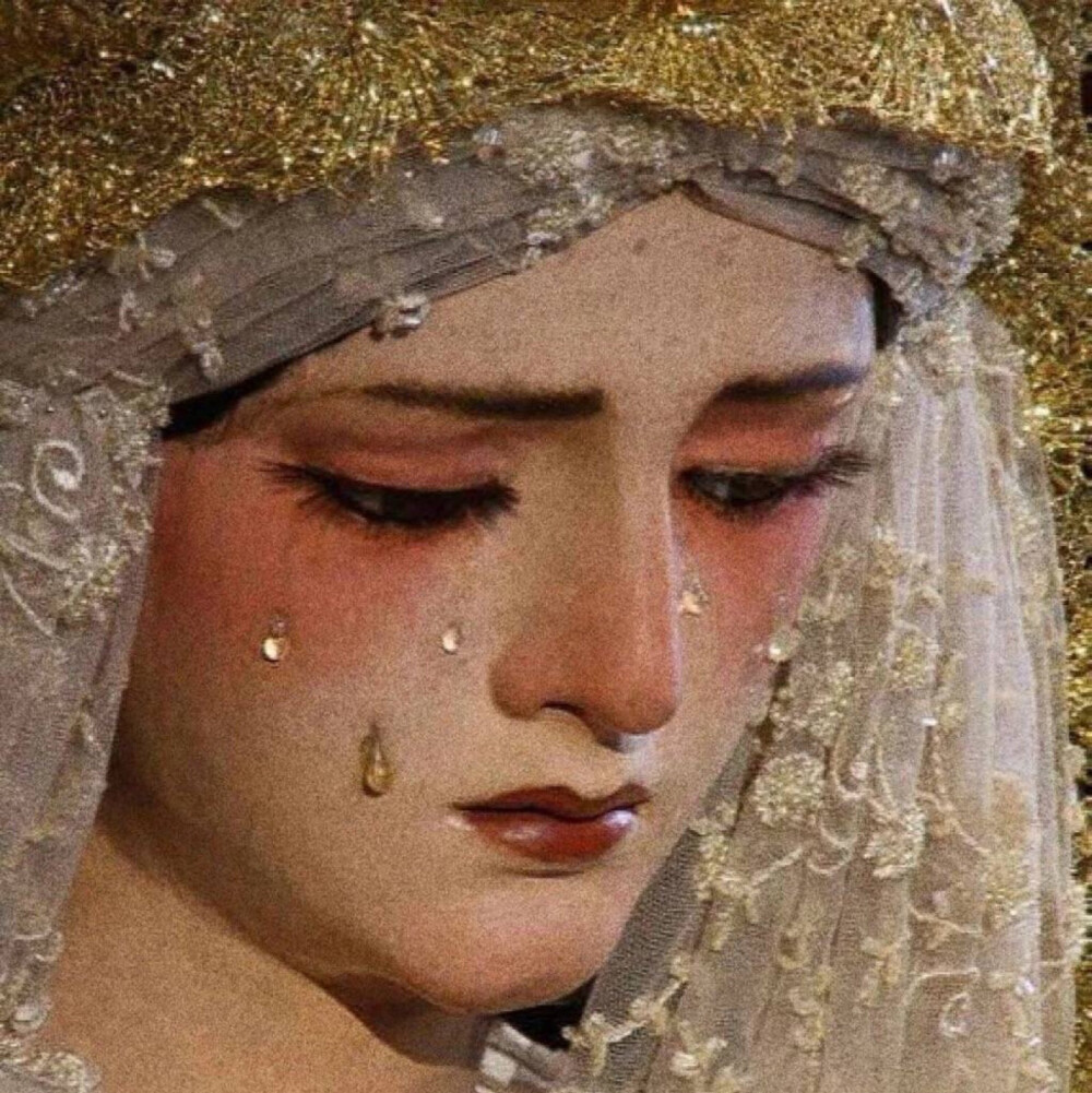圣母的眼泪油画图片