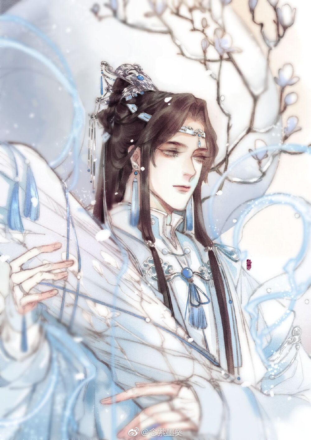 #魔道# 蓝忘机 绘师：念萦墨葵