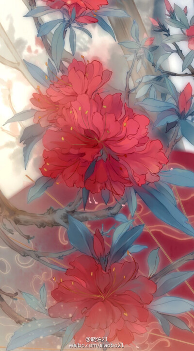 百花争向傅亭开，独有妖红最后栽。不是锦江新样锦，蜀妃魂挟楚云来。