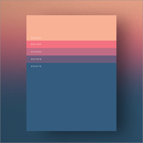 #F8B195 #F67280 #C06C84 #6C5B78 #355C7D - 高清图片，堆糖，美图壁纸兴趣社区