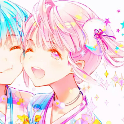 闺蜜 头像 姐妹 动漫 插画 可爱