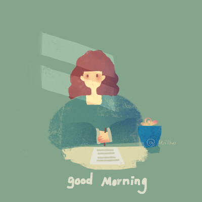 原创插画# morning
