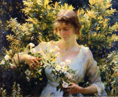 春游。作者：Charles Courtney Curran