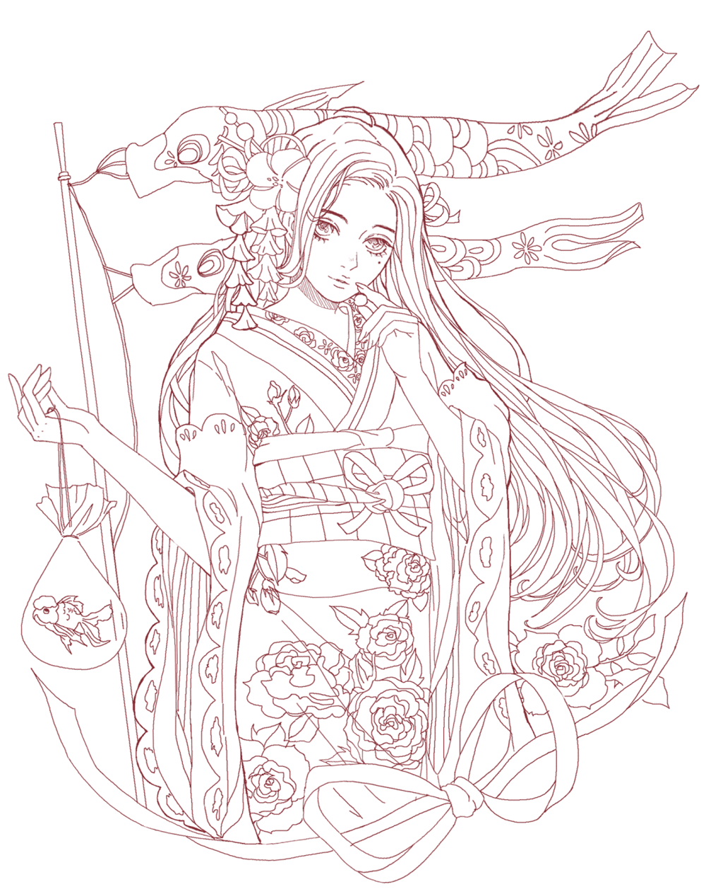 和风少女发一发步骤~ （作者： 森眠子 ）