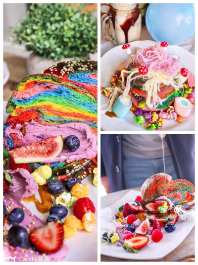 彩虹甜品