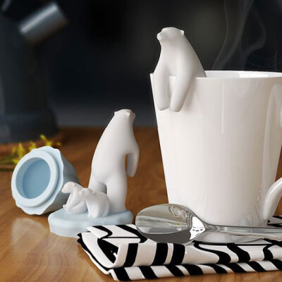 现货！正品 北极熊冰山造型 茶滤器 茶滤 创意 滤茶器 茶包
