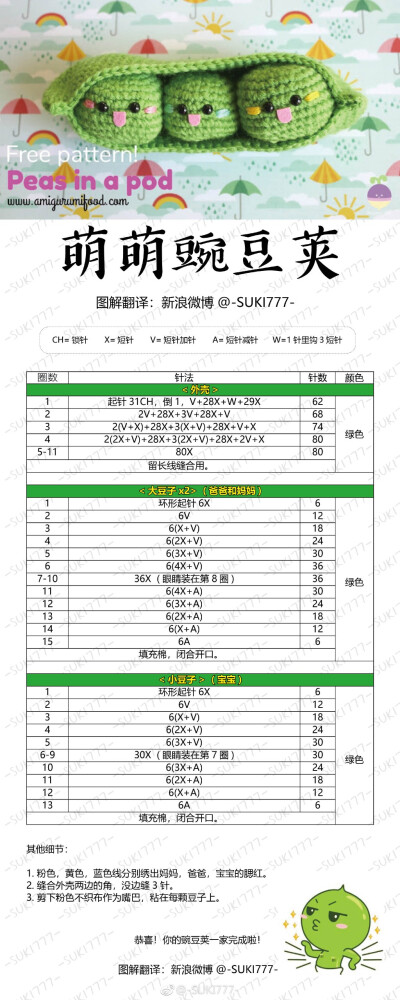 钩针-豌豆荚