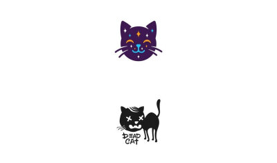 关于小猫的LOGO设计 #标志分享# 作者:Anton Shmelev