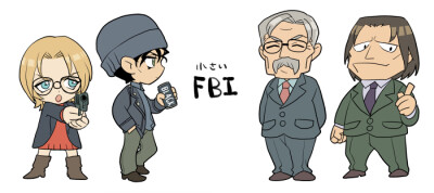 ✿名侦探柯南✿FBI
朱蒂·斯泰琳（朱蒂·圣提米利翁）•赤井秀一（冲矢昴•黑麦威士忌Rye•诸星大）•詹姆斯·布莱克•安德雷·卡迈尔